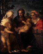 Andrea del Sarto Madonna and Child with Sts Catherine, Elisabeth and John the Baptist France oil painting artist